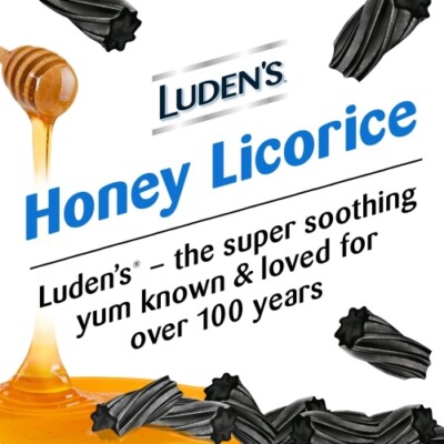 3 Bags Of  Luden's Honey Licorice Throat Drops 30 Count Each
