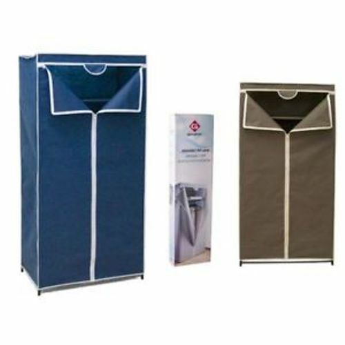 Armadio Guardaroba Tessuto Appendiabiti Acciaio Smontabile Abiti Ripiano dfh