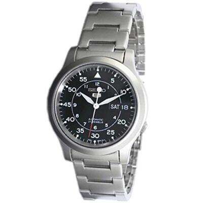 SEIKO Watch Overseas Model SNK809K1 Black Metal Belt Men's Watch