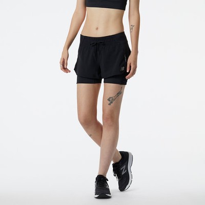 

Женские шорты New Balance Impact Run 2in1, Black