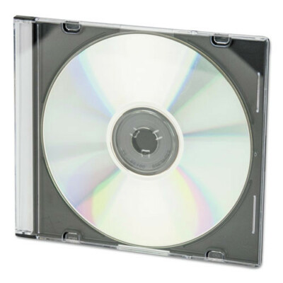 Innovera 85800 Slim CD/DVD Jewel Cases Clear/Black (100/Pack) New