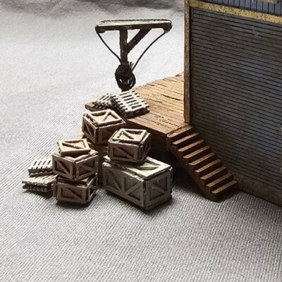 N Scale Laser Cut Shipping Crate Set