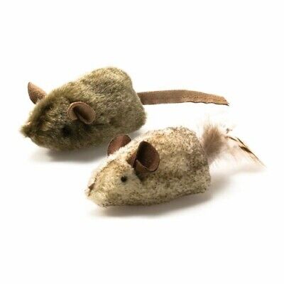 OurPets Play-N-Squeak Twice the Mice Squeaking Mice Catnip Toy, 2 pk