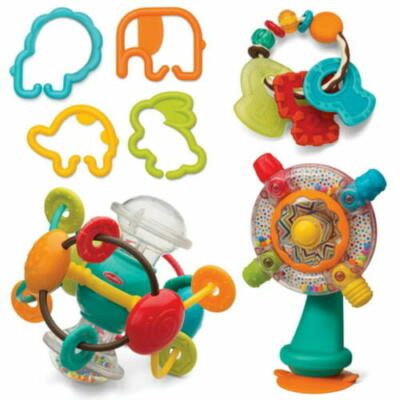 Infantino Go Gaga 11 Pc Infant Play Activity Set Shake Turn Link Teethe 0+ - NEW