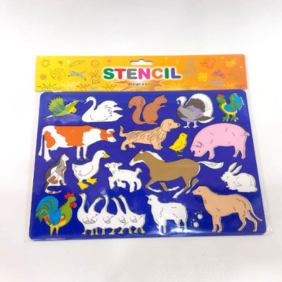 Animals Stencil Template Drawing Wall Sketchbook For Kids Multi Shape 18 PS 63 G