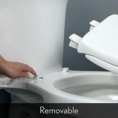 Almond Bemis Easy Clean Bath Lift-Off Hinge Elongated Closed Front Toilet Seat