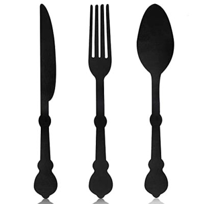 Wall Decor Rustic Wooden Kitchen Utensils Wall Sig...