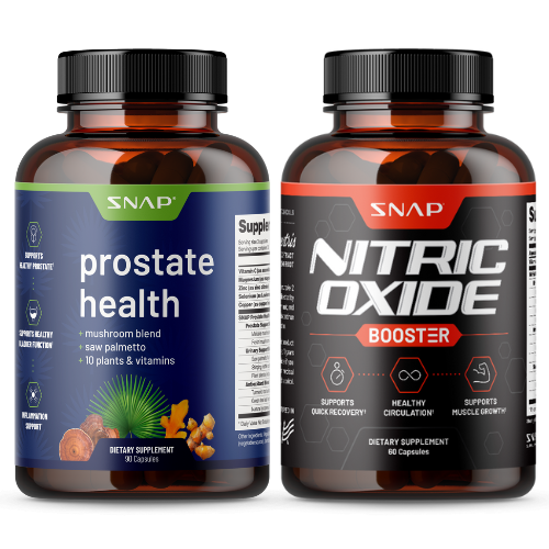Nitric Oxide Booster - L-Arginine, L-Citrulline 1500mg + Prostate Health Bundle 