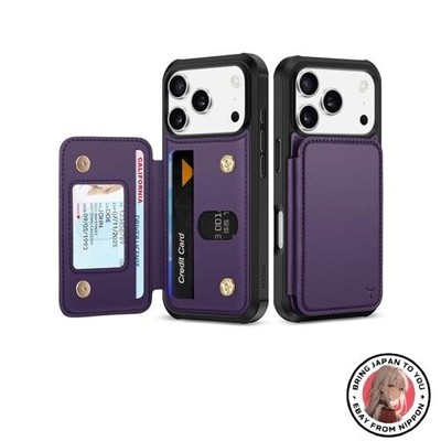 Coque TUCCH iPhone 17 Pro 6,3 pouces en cuir PU neuve avec fentes arrière pou...