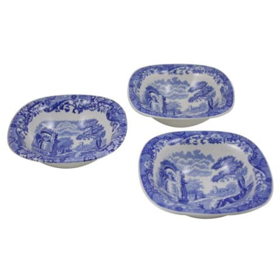 Spode Blue Italian Collection Porcelain Dipping Dishes, Set of 3, 5", Blue White