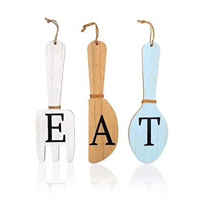 Of 3 Country Farmhouse Kitchen Decor Knife Fork An...