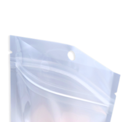 Many Different Sizes for 100 Flat Clear/White Resealable Bags w/ Hang Hole