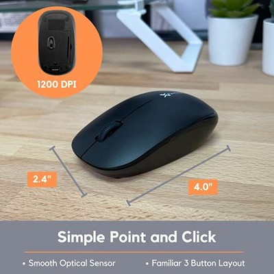 Wireless Keyboard Mouse Combo X9 Performance Small Full Size Wireless Mouse a...