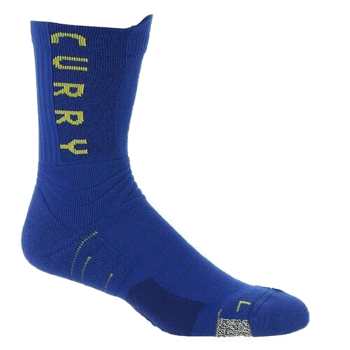 Under Armour Curry Playmaker Mid-Crew 1Pk, Blue, Mens Size 8-12.
