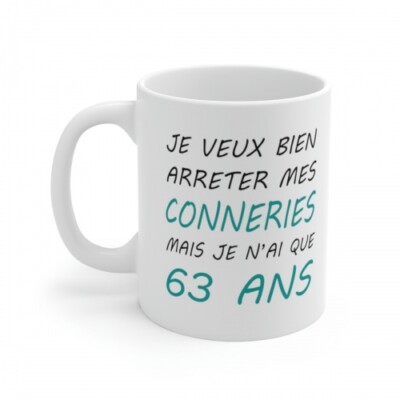 Mug Anniversaire 63 ans - Idée cadeau anniversaire homme ou femme - Tasse origin