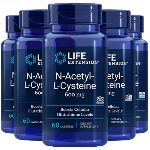 N-ацетилцистеин (NAC) 600 мг 5X60 капсул от Life Extension