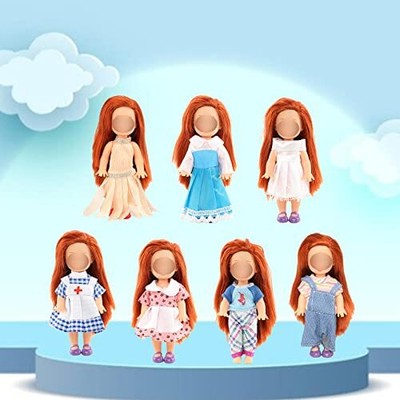 6Pcs Kelly Doll Clothes Fashion Dresses Outfit for Kelly Doll