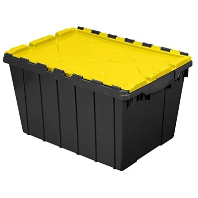 Akro-Mils 66486 12-Gallon Plastic Stackable Storage KeepBox Tote Container wi...