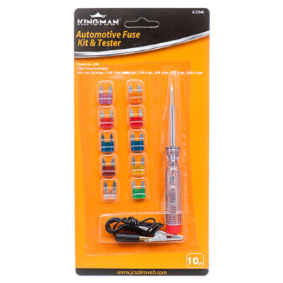 CAR FUSE & CIRCUIT TESTER KIT 6V 12V 24V Electrical Continuity Check w/Light 