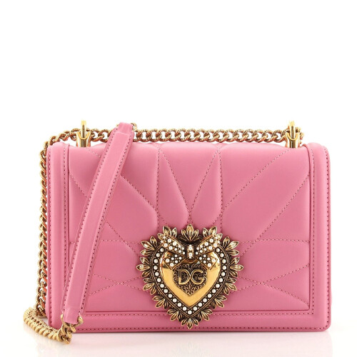 バッグ Dolce&Gabbana Devotion Belt Bag 3way DOLCE & GABBANA Metallic Agnello Vitello Devotion Belt Bag