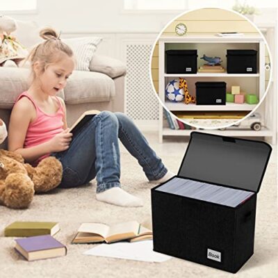 Book Storage Box Collapsible Comic Short Heavy Duty Comic Books Bin Container