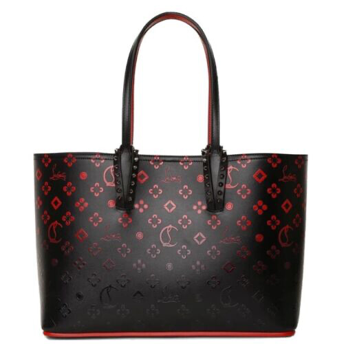 【Christian Louboutin】 Cabata Small patent leather tote bag Pre-Owned Christian Louboutin CABATA SMALL Tote Bag Patent