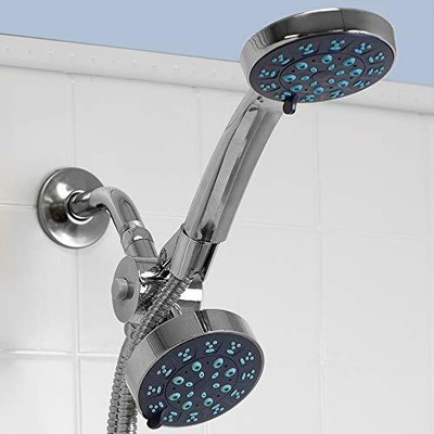 Combo 5 Function Dual Shower Massager W/5 Ft Hose