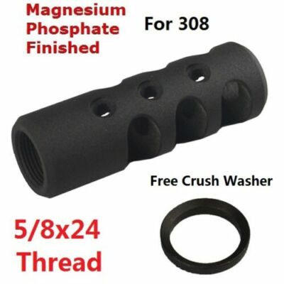 US Sell! All Steel, 5/8x24 Thread Competition Muzzle Brake for .308, 308