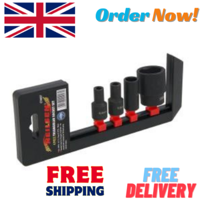TRIANGULAR SOCKET SET 4 PIECE TRIANGLE TDI PUMP 6.5 7.5 13 26MM