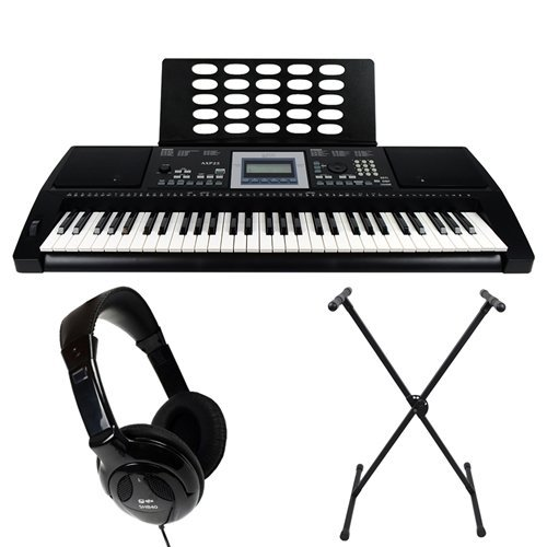 Axus Digital Touch Sensitive Portable Keyboard with Stand and Headphones