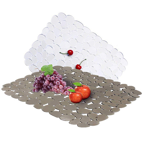 Pepple Sink Mat Kitchen Drain Pad Hair Filtter Strainer Cuttable