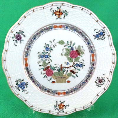 INDIAN BASKET by Herend Bread & Butter Plate 6.5'' NEW NEVER USED made in Hungary
