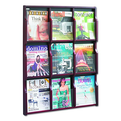 Safco Products 5702MH Expose Literature Display, 9 Magazine 18 Pamphlet,