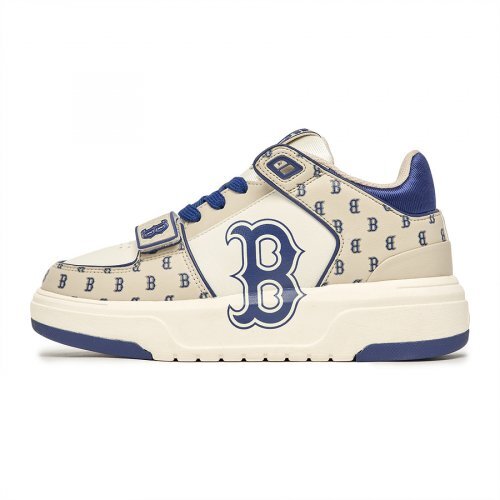 

MLB Коренастый лайнер Mid Classic Monogram Boston Red Sox - L.Beige / 3ASXLM13N-43BGL, MLB Chunky Liner Mid Classic Monogram
