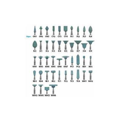 Shofu Dental 0018 Dura-Green Finishing Stones Handpiece Inverted Cone IC5 12/Bx