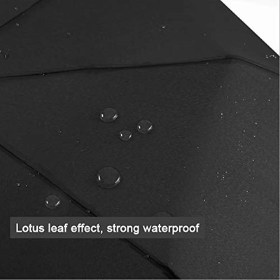 Automatic Travel Umbrella with Teflon Coating, Black