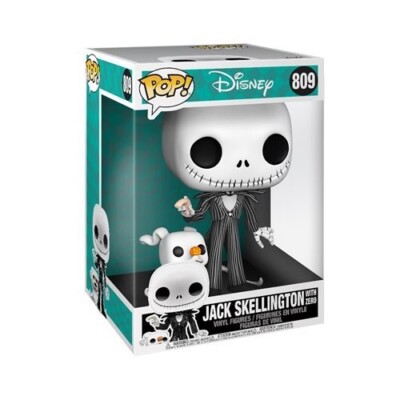 Funko Pop Jumbo 10 Inch Jack Skellington With Zero 809