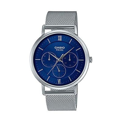 Pre-owned Casio Analog Blue Dial Men's Watch-mtp-b300m-2avdf