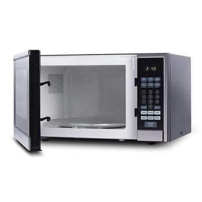 Westinghouse 1.1 Cubic Feet 1000 Watt Counter Top Microwave Oven, Silver (Used)