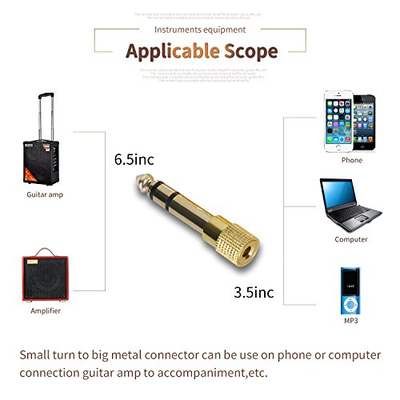 Electric Guitar Amp Cable Cord 10 Ft Straight to Right Angle Stereo Adapter