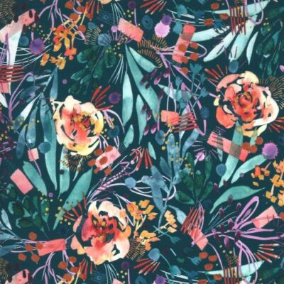 Sunshine Soul By Create Joy Project For Moda - Midnight Sunbloom  #8463-12