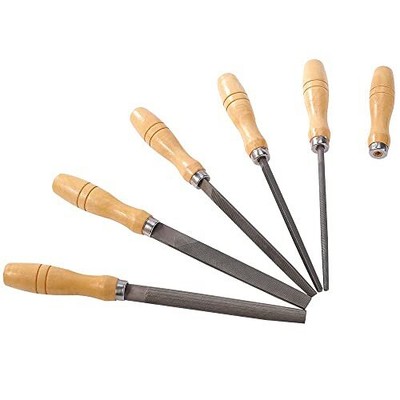 High Carbon Steel File Set With Wooden Handles Rasp File For Metal Wood Plastic 