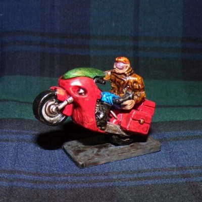 1980s Citadel miniatures dark future motorbike