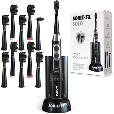 W/ 10 Brush Heads + 1 Interdental, Charcoal...