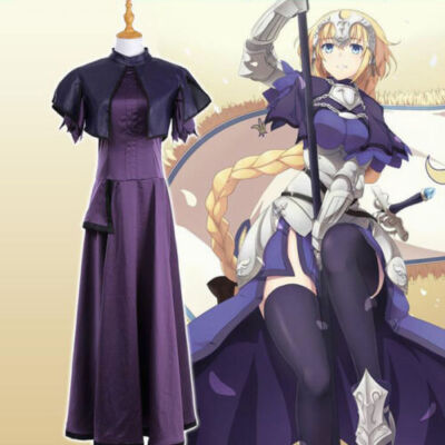 Fate/Grand Order Jeanne D'Arc Joan of Arc Ruler Purple Dress Cosplay Costume /