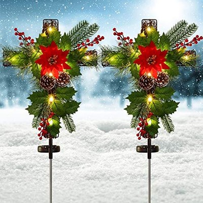 Christmas Decorations Cross Stake Lights ...