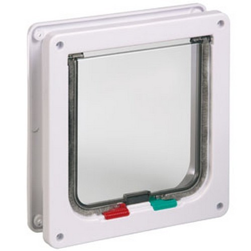 Chatiere Porte Grand Chat 4-Way Blanche (507516)  /  Flamingo