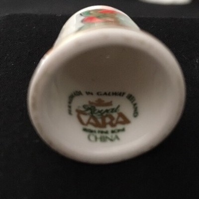 Royal Tara Green Red Celtic Knot Thimble Irish Galway Ireland Bone China