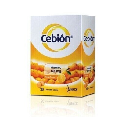 2 x 30's CEBION Chewable Tablets Vitamin C 500mg EXP 2025 Free Shipping