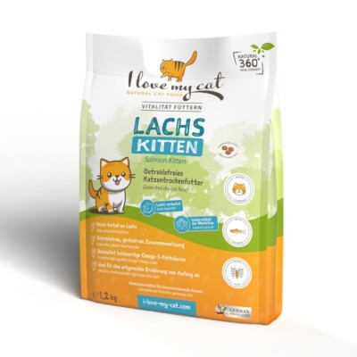 I love my cat - getreidefreies Trockenfutter - Lachs - Kitten 1,2 kg